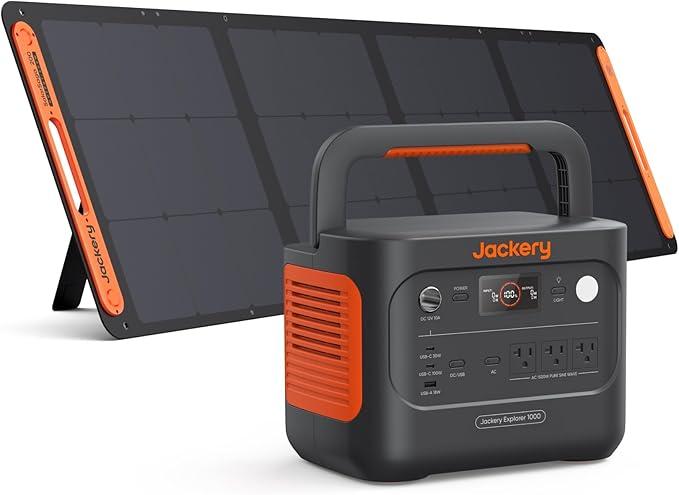 grecell portable power station GRECELL 999Wh Solar Generator 1000W, Portable Power Station with 60W USB-C PD Output