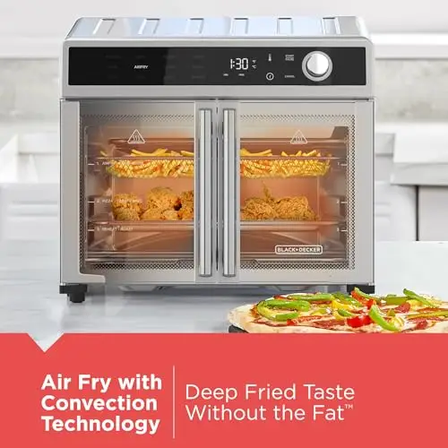 Black+Decker Crisp 'N Bake French Door Air Fryer Oven (TO62D5-1SD